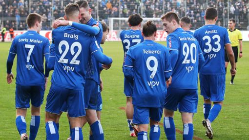 Die Kickers überzeugten auch im letzten Spiel des Jahres gegen Kassel. Foto: Pressefoto Baumann/Alexander Keppler
