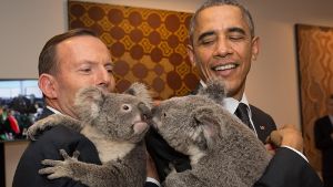 Putin und Obama auf (Koala-)Kuschelkurs