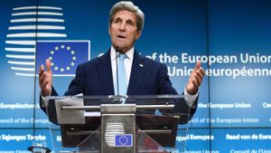 John Kerry beim Treffen der Außenminister in Brüssel. Foto: AFP