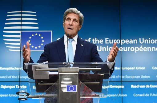 John Kerry beim Treffen der Außenminister in Brüssel. Foto: AFP