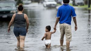 Hurrikan „Harvey“ hati n der texanischen Metropole Houston Überschwemmungen ausgelöst Foto: AFP