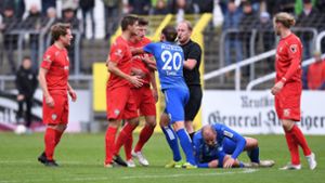 In Reutlingen ging es am Sonntag teilweise emotional zur Sache – beim Stadtderby der Stuttgarter Kickers gegen den VfB II dürfte dies am kommenden Samstag nicht anders werden. Foto: Baumann