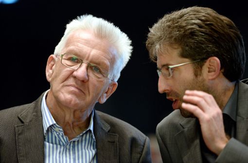 Winfried Kretschmann (links) und Boris Palmer Foto: Bernd Weissbrod/dpa