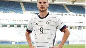 Timo Werner trägt das neue DFB-Trikot. Foto: dpa