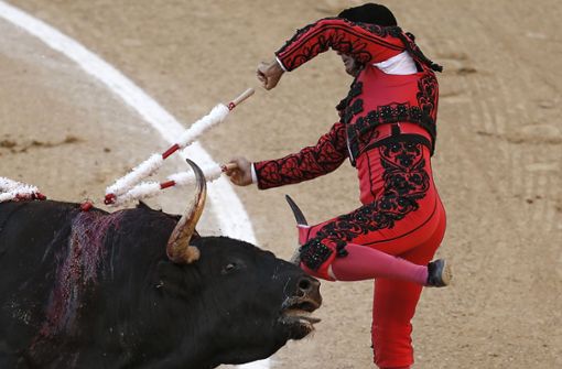 Der Torero kämpft nicht mit dem Stier, er vollzieht dessen rituelle Tötung. Foto: dpa