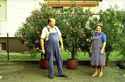 Josef und Maria in ihrem Garten, den sie pflegten bis zuletzt Foto: privat/Manz