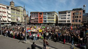Hunderte von Schülerinnen und Schüler kamen am Freitag zur Fridays-for-Future-Demo auf den Marktplatz Foto: Lichtgut/Leif-H.Piechowski