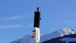 Das ist er: der bislang größte Schneemann der Welt, erbaut von unseren österreichischen Nachbarn. (Archivbild) Foto: dpa/Erwin Petz