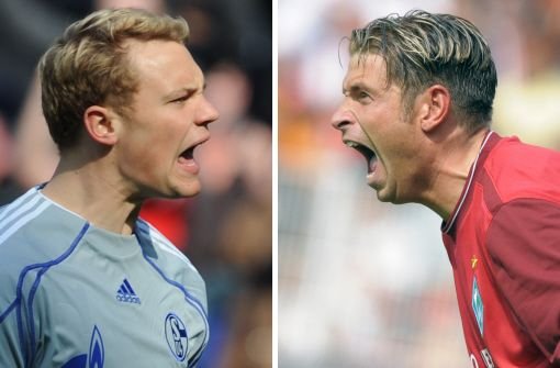 Rivalen um den Platz im Tor: Manuel Neuer und Tim Wiese. Und dann ist da ja noch Jörg Butt... Foto: dpa