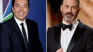 Nicht nur Jimmy Fallon (li.) und Jimmy Kimmel äußern sich in dem Podcast zum Hollywood-Streik. Foto: Dennis Van Tine/starmaxinc.com/ImageCollect / imago/Picturelux