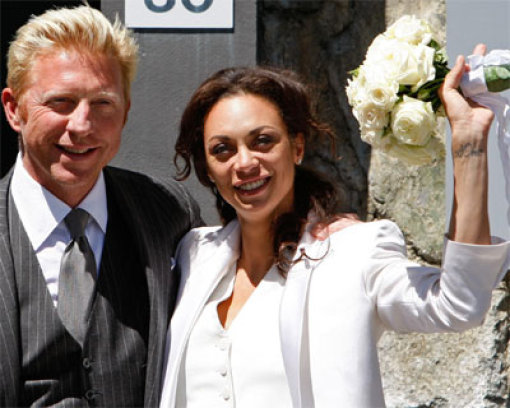 Die schlagzeilenträchtigste Hochzeit des Jahres: Das Ja-Wort von Boris Becker und seiner Lilly. Foto: dpa