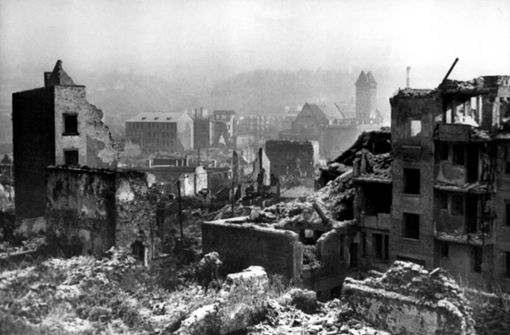 Zerstörungen unbeschreiblichen Ausmaßes, hier in Pforzheim, verursachte dieser Krieg. Foto: dpa/dpa