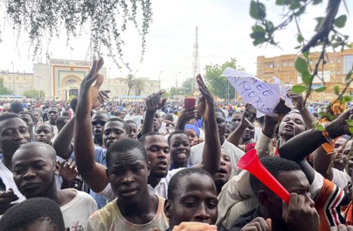 Demonstration im Niger. Foto: dpa/Sam Mednick