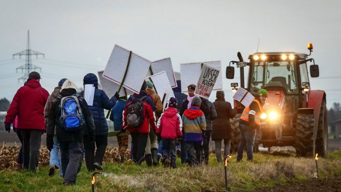 Protest gegen Gewerbepark bei Münchingen: Sie wollen Baden-Württembergs „Kornkammer“ schützen