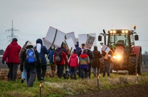 Protest gegen Gewerbepark bei Münchingen: Sie wollen Baden-Württembergs „Kornkammer“ schützen
