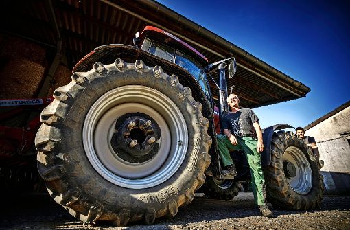 Beim Trecker-Treck müssen die Teilnehmer mit einem Traktor einen Bremswagen so weit wie möglich ziehen. Foto: Gottfried Stoppel