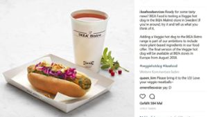 Ab August soll der Veggie Dog auch in deutschen Ikea-Filialen angeboten werden. Foto: Instagram/ikeafoodservices