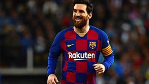 Fußballer Lionel Messi hat seinen Nachnamen mit Logo im August 2011 in der EU als Marke eintragen lassen. (Archivbild) Foto: AFP/GABRIEL BOUYS
