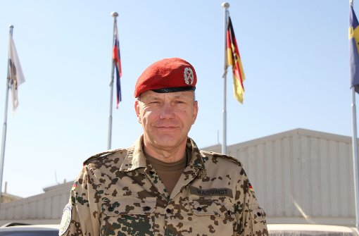 Oberst Frank Wasgindt ist seit Juni Kommandeur des deutschen Kontingents in Erbil (Nordirak). Derzeit sind 132 Soldaten mit der Peschmerga-Ausbildung befasst. Foto: Bundeswehr