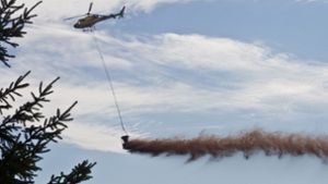 Ab Montag ist der Kalk-Hubschrauber wieder im Schwäbischen Wald unterwegs. Foto: dpa