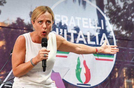 Giorgia Meloni ist die Chefin der Fratelli d´Italia, einer postfaschistischen Partei. Foto: /Imago/Piero Tenagli