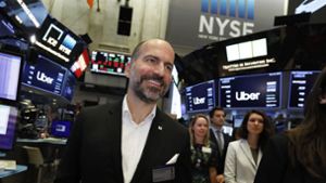 Der Uber-Chef Dara Khosrowshahi beim Börsengang in New York im Mai. Foto: dpa