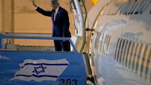 US-Außenminister John Kerry bei seinem Abflug aus Israel. Foto: AP
