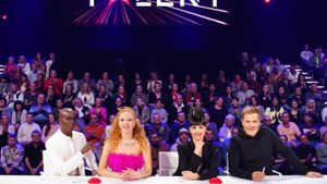 Die Jury von Das Supertalent: Bruce Darnell, Anna Ermakova, Ekaterina Leonova und Dieter Bohlen (v.l.). Foto: RTL/Stefan Gregorowius