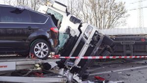 Die Unfallstelle auf der A81 bei Ilsfeld im Kreis Heilbronn. Foto: 7aktuell.de/Franziska Hessenauer