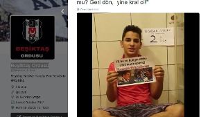 Ein Video auf dem Twitter-Account von Besiktas Istanbul zeigt den jungen Fan im Hungerstreik. Foto: Twitter/@Besiktas Ordursu