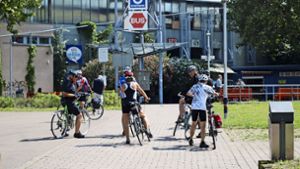 Eine Herausforderung: Der Radschnellweg soll auch über den Karl-Benz-Platz geführt werden. Foto: Kuhn