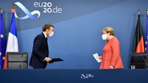 Die deutsch-französische Achse stabiliert die EU. Foto: AFP