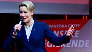 Sie will Regierende Bürgermeisterin von Berlin bleiben: Franziska Giffey (SPD). Foto: AFP/John MACDOUGALL