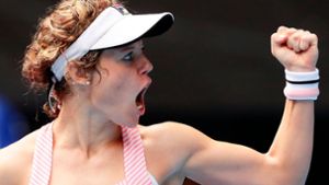 Na bitte, klappt doch: Laura Siegemund spielt wieder großes Tennis. Foto: AFP