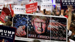Russen sollen im US-Präsidentschaftswahlkampf auch Demonstrationen zugunsten von Donald Trump finanziell unterstützt haben. Foto: dpa
