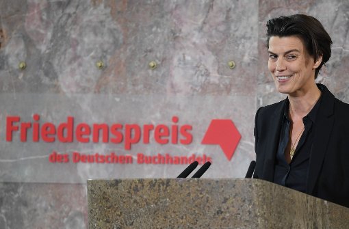 Carolin Emcke bei der Verleihung des Friedenspreises des deutschen Buchhandels Foto: dpa