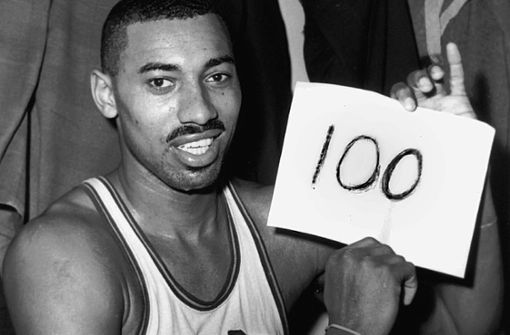 100 Punkte in einem NBA-Spiel. Unvorstellbar und bis heute unerreicht: Wilt Chamberlain. Foto: AP
