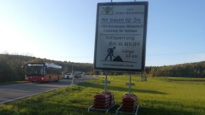 Auf der Straße zwischen Waldenbuch und Dettenhausen geht bald nichts mehr. Foto: Judith A. Sägesser