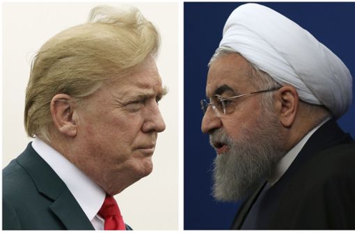 US-Präsident Donald Trump und Irans Präsident Hassan Ruhani stehen sich Konflikt um den Atomvertrag unversöhnlich gegenüber. Foto: AP