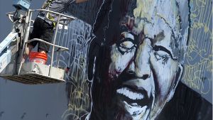 Der verstorbene Nelson Mandela wird in Südafrika verehrt. Foto: AP/The Spokesman-Review