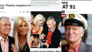 Die internationalen Pressestimmen zum Tod von Hugh Hefner. Foto: Screenshot StZN