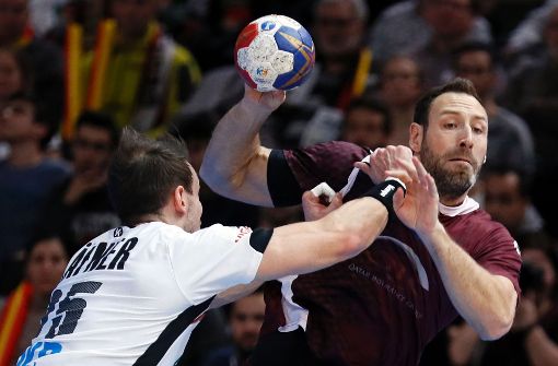 Die deutschen Handballer unterliegen Gegner Katar im Achtelfinale. Foto: AFP