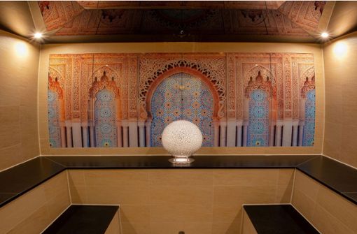 Das neue  Bad mutet orientalisch an und bietet Platz für zehn Personen. Foto: Stadt Wernau