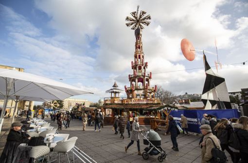 Erstmals dabei beim Stuttgart Weihnachtsmarkt war die Krippenpyramide. Foto: Lichtgut/Leif Piechowski