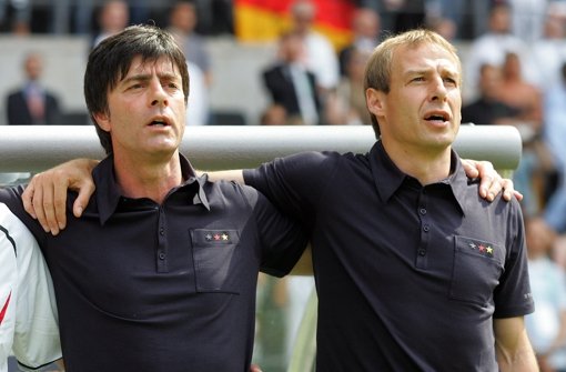„Egal, wie das Spiel endet – an unserer Freundschaft wird sich nichts ändern“ – Joachim Löw (links) trifft mit Deutschland auf Jürgen Klinsmann und die USA Foto: Pressefoto Baumann