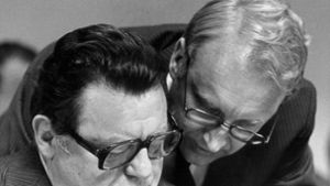 Franz Josef Strauß und Edmund Stoiber (rechts) 1980 im Wahlkampf. Der Bayer hatte sich als Kandidat der Union durchgesetzt. Die Wahl verlor er. Foto: dpa/Wolfgang Eilmes