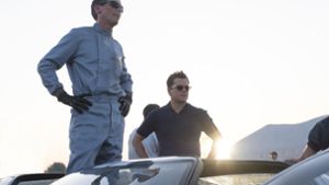 Christian Bale (links) als Rennfahrer und Matt Damon als Manager sind ein gutes Team in „Le Mans 66“, das seine Konflikte mit offenem Visier austrägt – meistens Foto: Twentieth Century Fox//Merrick Morton