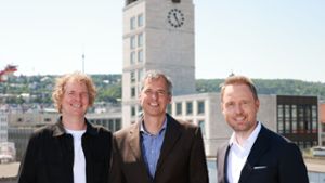 Die Geschäftsführer (von links) Florian Henneka (Korbmayer), Thomas Breuninger (Tritschler) und Timo Allert (Baslerbeauty) wollen Stuttgart attraktiver machen. Foto: Martin Fr/y