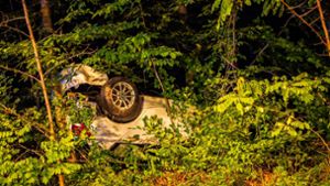 Schwere Unfall im Stuttgarter Süden: Eine 59-Jährige hat sich mit ihrem Wagen überschlagen. Foto: 7aktuell.de/Alexander Hald/7aktuell.de | Alexander Hald