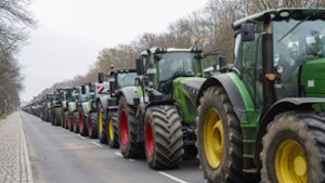 Mehr als 200 Traktoren haben sich in Pulverdingen in Bewegung gesetzt (Symbolbild). Foto: IMAGO/Bernd Elmenthaler